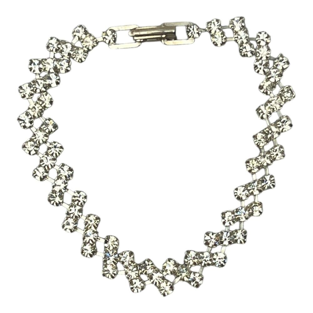 CLEAR RHINESTONE BRACELET VINTAGE
